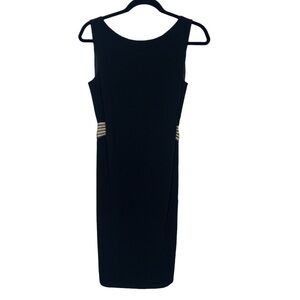 Moschino black‎ Sheath Dress with Grogain Ribbon Tie